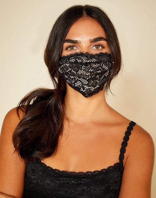 Cosabella Pret A Porter Pleated Face Mask, One Size, PRETA9922 | Free ...