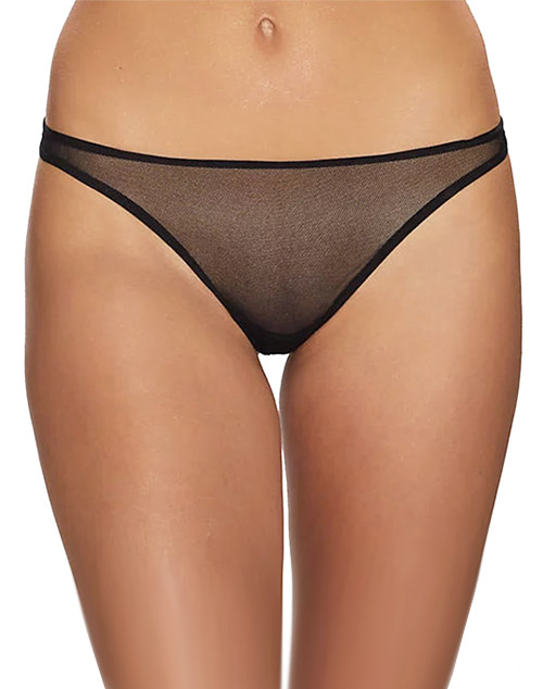 Cosabella Soire Classic Sheer Lowrider Thong in Black