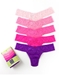 Hanky Panky 5-Pack Low Rise Thong Panties - Pink Multi: Bliss Pink, Lipgloss, Sizzle Pink, Passionate Pink, Hot Lilac