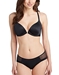 Le Mystere Sheer Illusion Racerback Bra and Matching Panty in Black