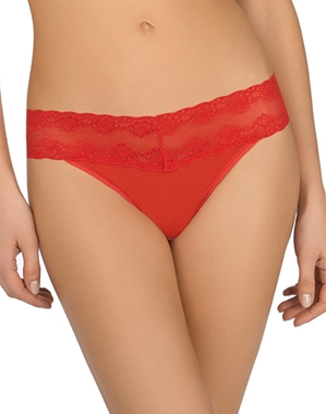 Natori Bliss Perfection One-Size Thong in Lacquered Red