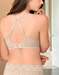 Wacoal Halo Lace Underwire Bra in Toast, Back View