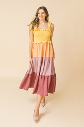 Flying Tomato Multi Color Midi dress #AD2534 Flying Tomatos, Maxi Dress, Midi Dress, mixed midi dress,  Wacoal-america, wacoal bras, summer dresses, long dress, sun dress, AD2534
