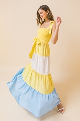 Twice As Stunning Maxi Dress #AD2576 Flying Tomatos, Maxi Dress, Easter Dress, Color Block Dress, Wacoal-america, wacoal bras, summer dresses, long dress, sun dress